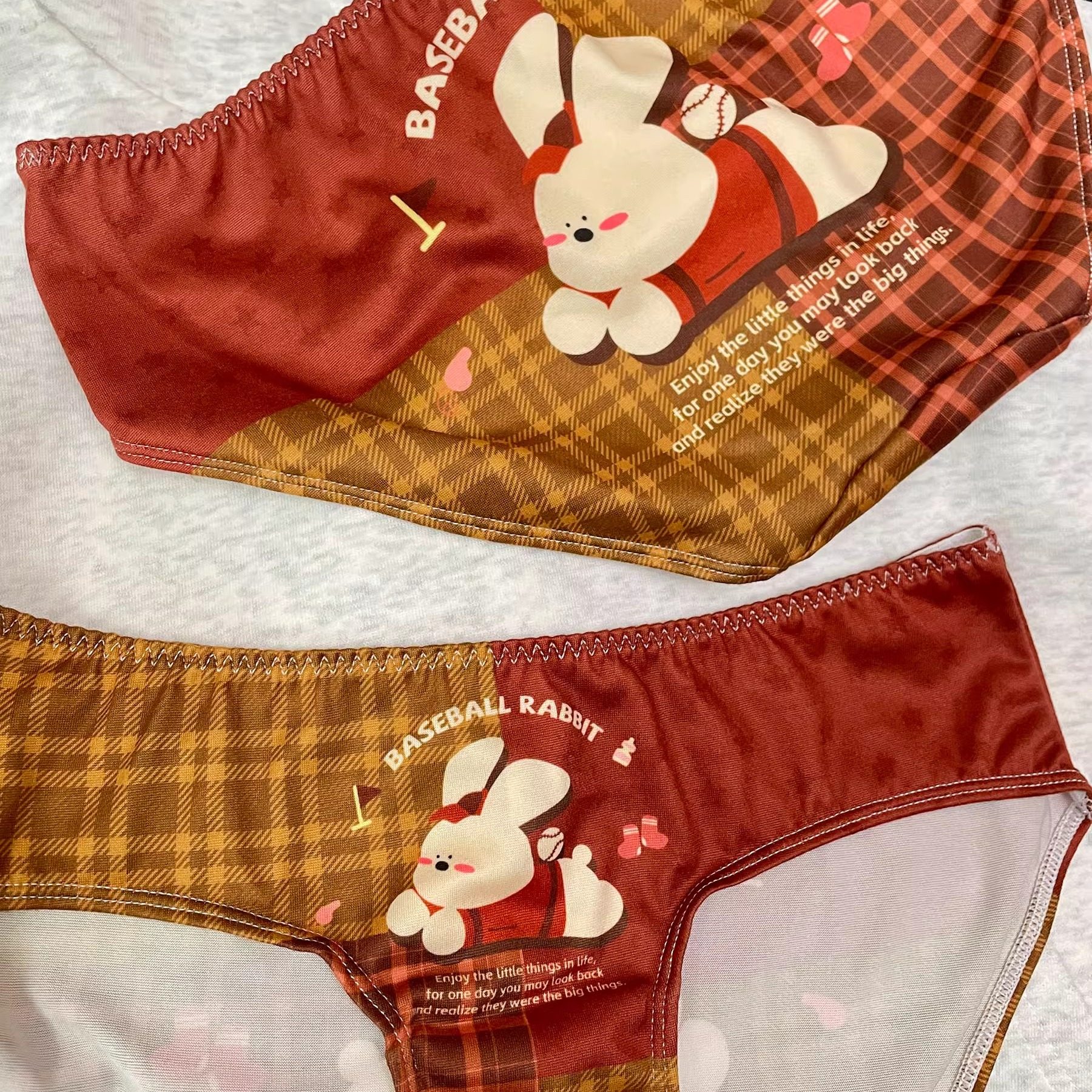 棒球兔兔少女内裤学生纯棉加长抗菌内裆甜美卡通包臀透气三角短裤,女士内衣/男士内衣/家居服,女三角裤,淘宝优惠券,粉丝福利购,淘宝优惠卷