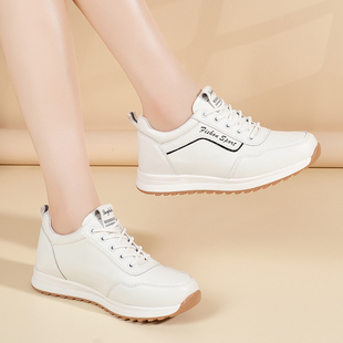 软面不累脚舒适旅游鞋 新款 女 2025年春秋季 软底防滑运动妈妈休闲鞋