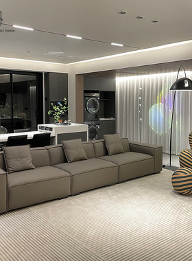 豆腐块沙发真皮意式极简头层牛皮客厅小户型现代简约网红轻奢沙发