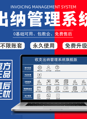 excel财务收支出纳软件公司流水账家庭账本收入支出终身使用