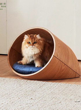 HomeAire超大猫窝封闭式秋冬四季通用加厚布偶缅因实木定制猫屋