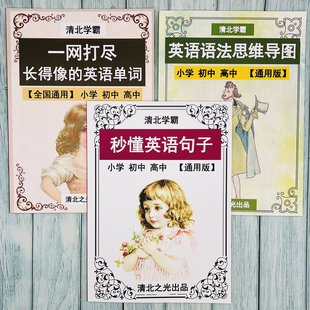 小学初中高中秒懂英语句子英文单词汇形近词辨析语法思维导图提分