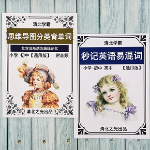 小学初中思维导图分类背单词英语易混词近义形近词汇艾宾浩斯高效