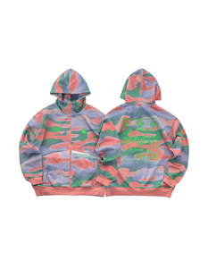 圣山服饰 2024春夏系列光怪乐园迷彩拉链外套