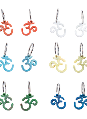 阔尔KHOR 藏式OM纹样再生塑料耳饰 环保文创民族风配饰耳环钛钢