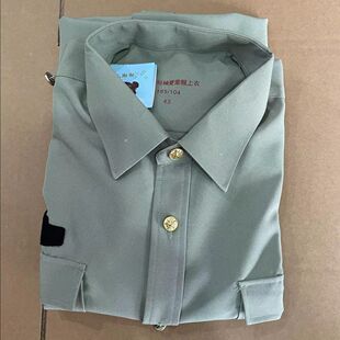 松枝绿色衬衫男夏季长袖短袖免熨时尚户外吸汗透气衬衣金扣速干