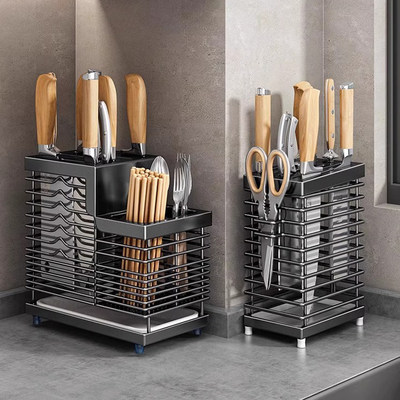 不锈钢厨房置物架菜刀筷子架