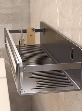 免打孔卫生间置物架壁挂浴室洗手洗澡间洗漱台墙上沐浴露厕所收纳