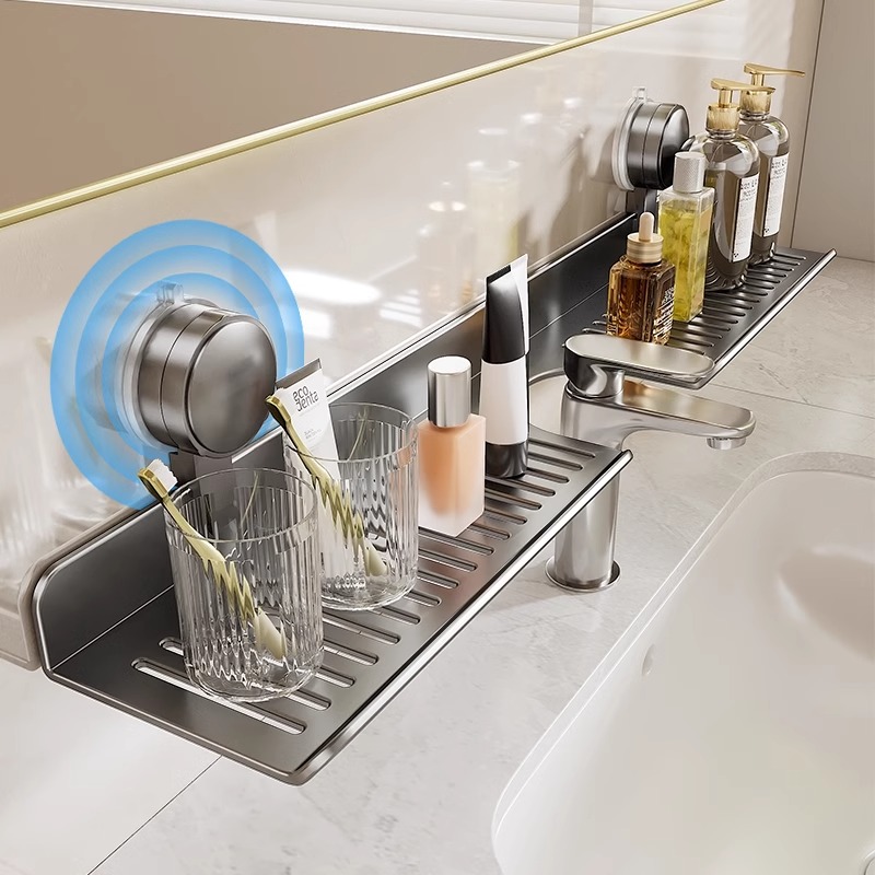吸盘水龙头置物架化妆品收纳架子