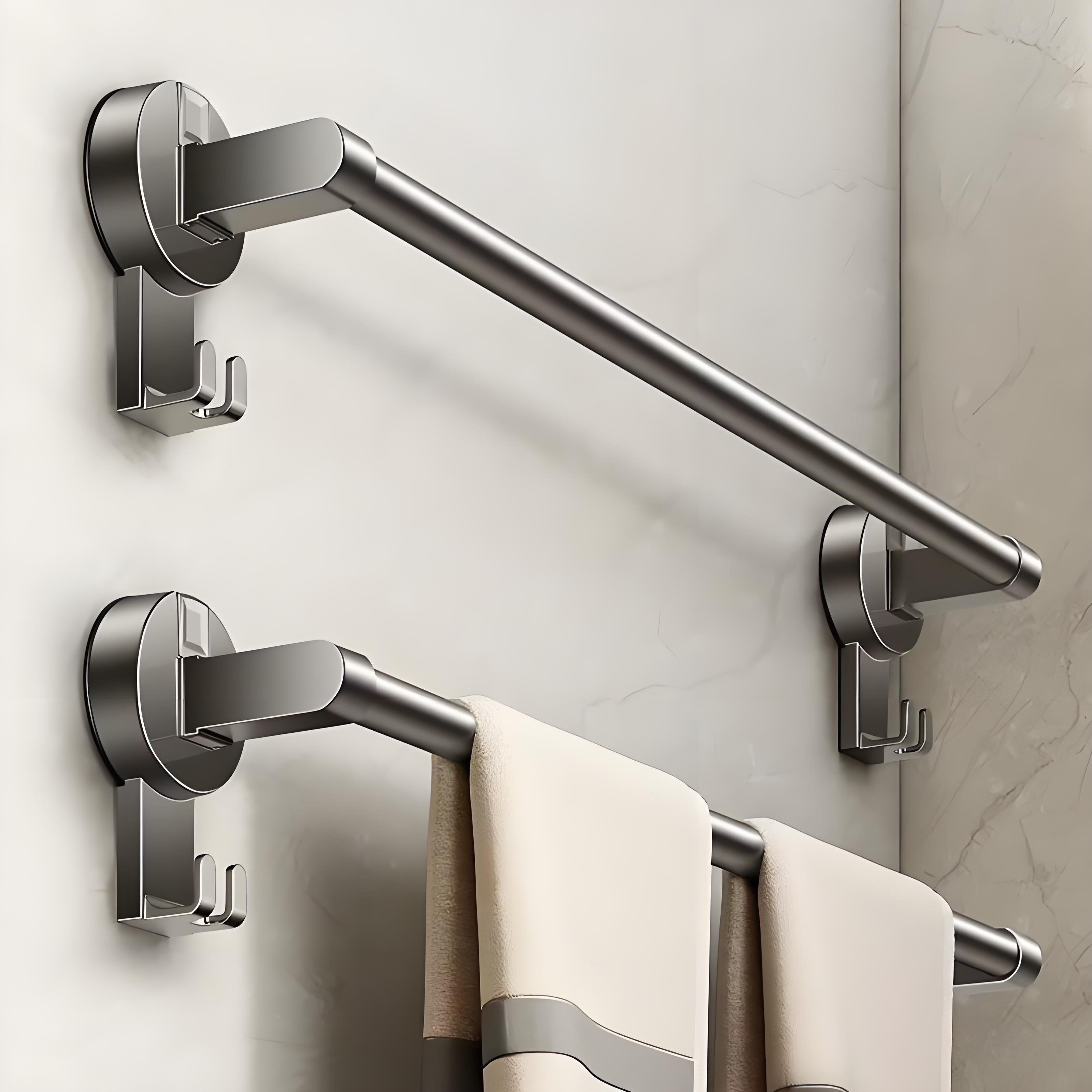 吸盘毛巾架单杆双杆超强吸力