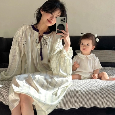 法式熊猫性感缎面睡裙睡衣女款2025新款秋冬天季长款冰丝绸家居服