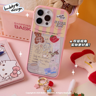 原创可爱贴纸iphone16pro手机壳