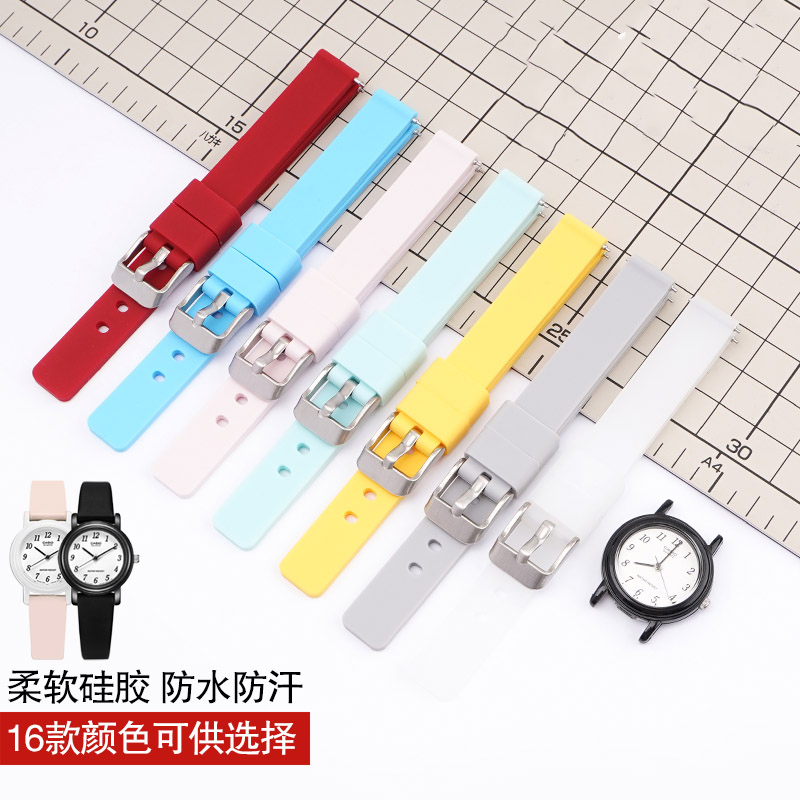 硅胶表带女防水通用小尺寸