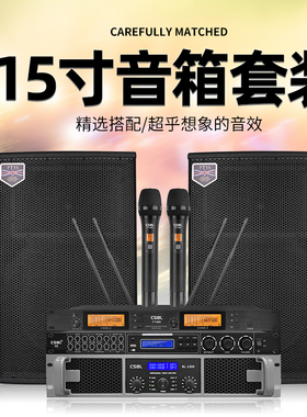CSBL高端15寸家庭KTV音响套装 专业包厢K歌 户外婚庆舞台演出音响