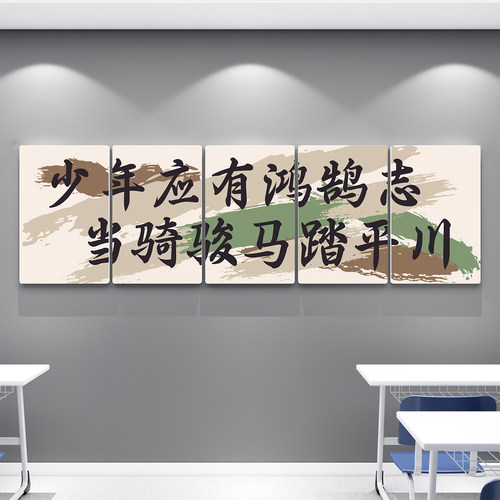 班级布置教室装饰文化自习氛围黑板报墙贴托管机构中考学励志标语