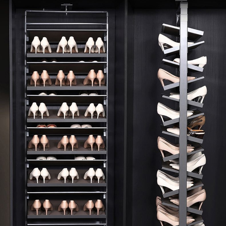 360度旋转鞋架家用新款翻转五金高度可调鞋柜内置收纳神器旋转式