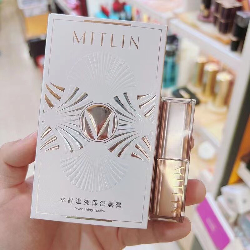 米之莲水晶温变口红保湿唇膏温感变色滋润防水不沾杯持久不掉色