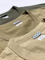 Visvim Fil 22Ss Sublig Jumbo Earth-Tone Base Layer Combed Cotton Pocket Crew Neck Short-Sleeve T-Shirt