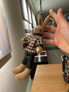 LV&GEDETE 法斗小兔子包包挂饰女公仔汽车钥匙扣挂件挎包装饰玩偶