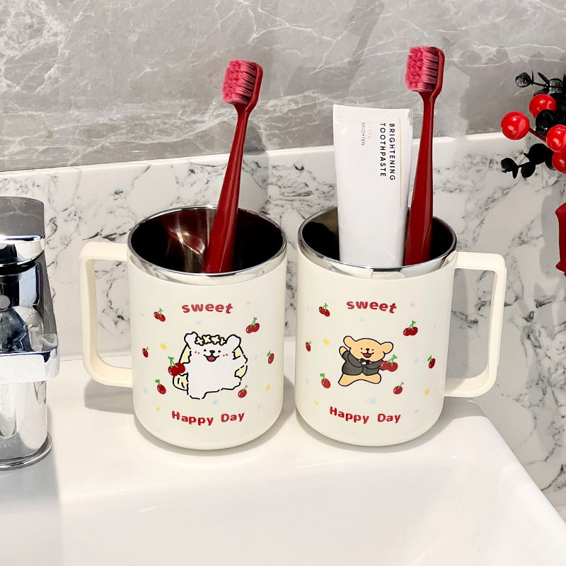 【防霉抗菌】304不锈钢洗漱杯