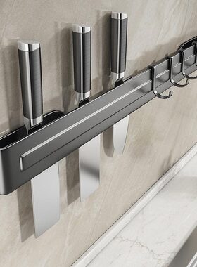 厨房刀架置物架2025新款壁挂式免打孔刀具收纳架菜刀架子家用刀座