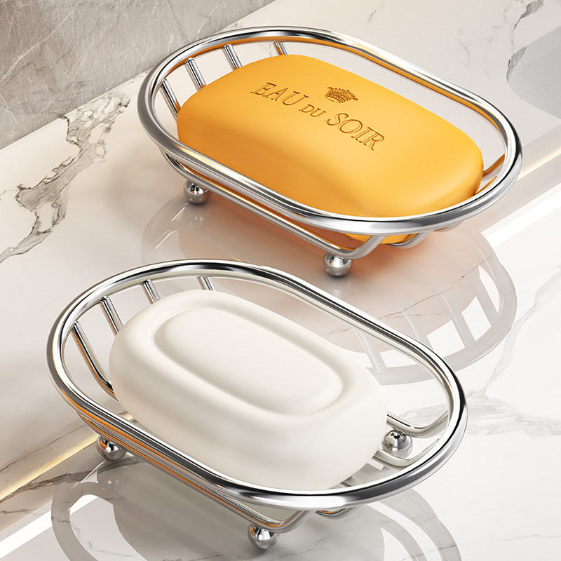 肥皂盒不锈钢沥水置物架家用免打孔浴室高档卫生间2026新款香皂盒