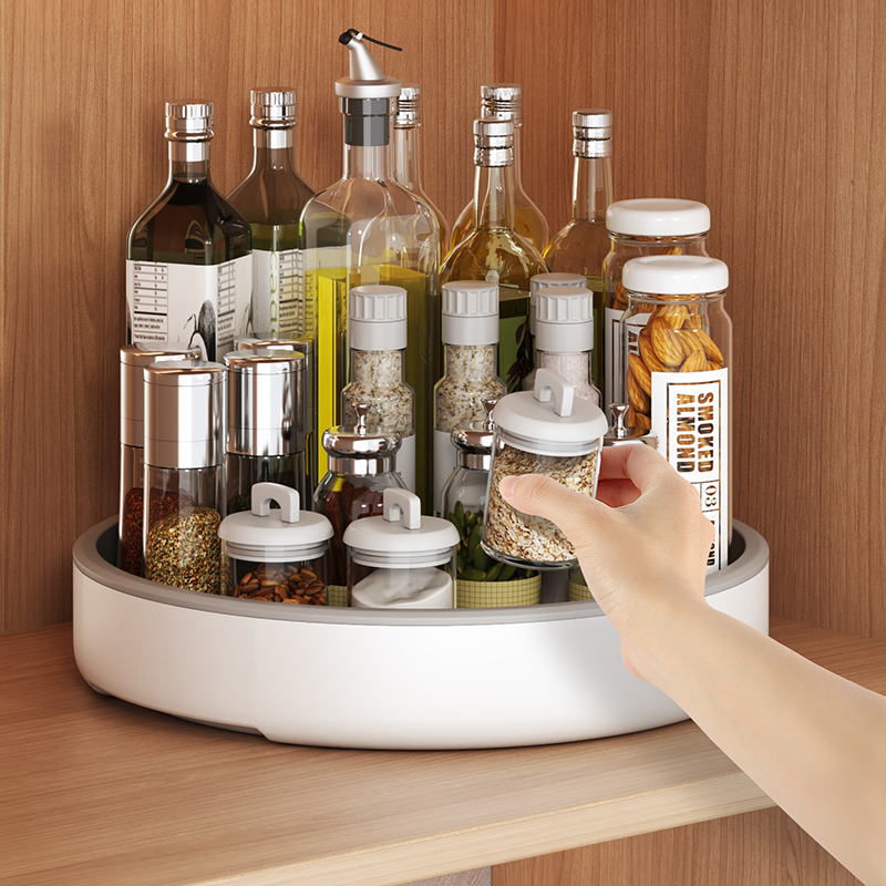 【360°旋转】厨房调味料收纳盒