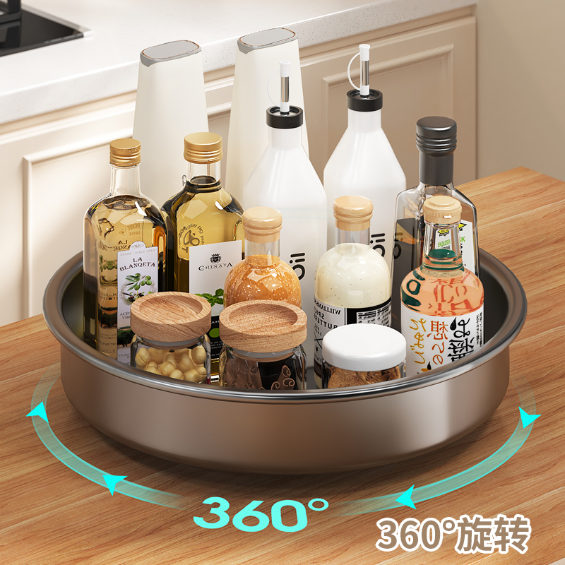 【360°旋转收纳】厨房调料收纳