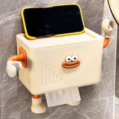 卫生间厕纸盒免打孔厕所纸巾盒壁挂式洗手间卷纸抽纸卫生纸置物架