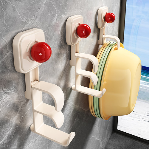 【强力吸附】吸盘脸盆挂钩收纳架
