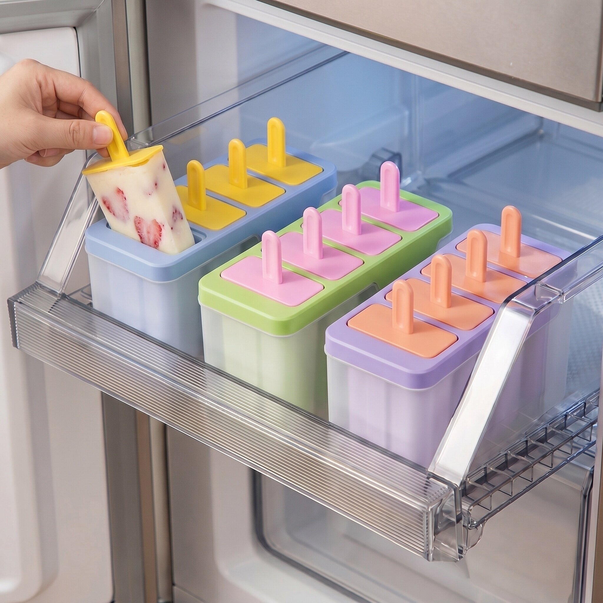 雪糕模具食品级家用多支装冻冰块冰棍冰棒冰淇淋磨具带盖自制冰盒