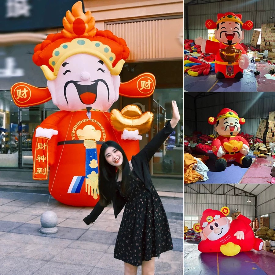 充气财神气模财神抱元宝模型定制