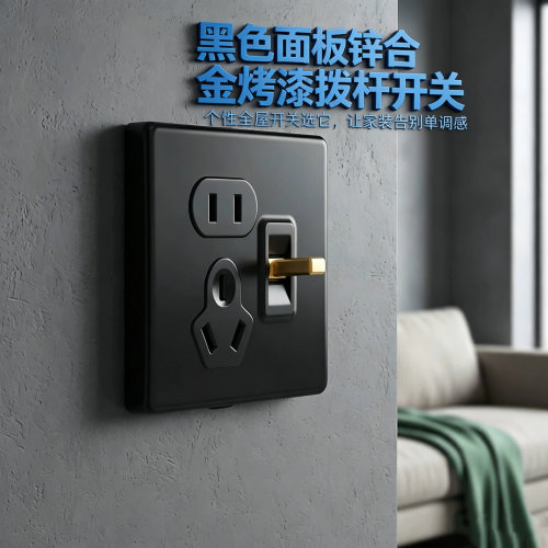 q2黑色后现代金属拨杆个性开关