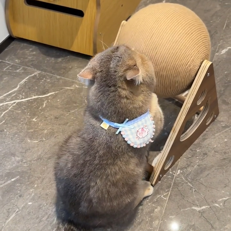 猫抓球滚轮猫抓板猫爬架一体立式剑麻耐磨不掉屑宠物兔子磨爪麻绳