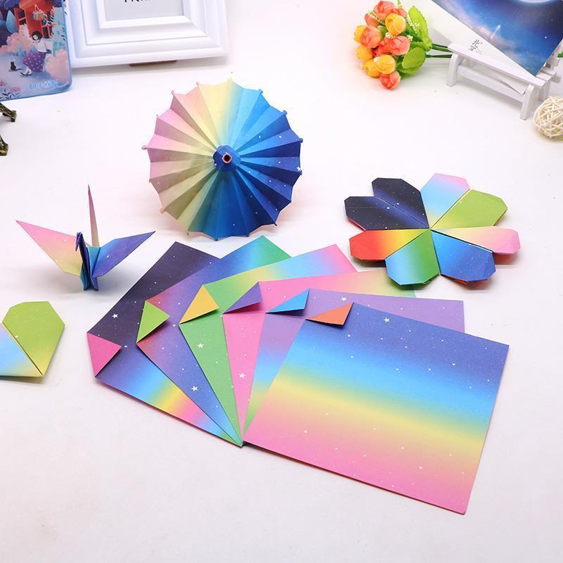 渐变折纸正方形手工diy