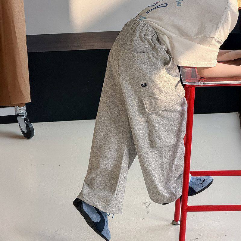 棉小铺男童卫裤儿童春季韩版2026新款春夏工装裤子运动宽松童装潮