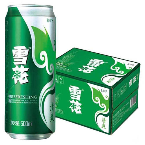 SNOW/雪花清爽啤酒500ml*24罐整箱批发易拉罐装小麦啤酒