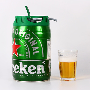 喜力5L铁金刚heineken临期清仓精钢桶啤酒精酿扎啤海尼根 进口