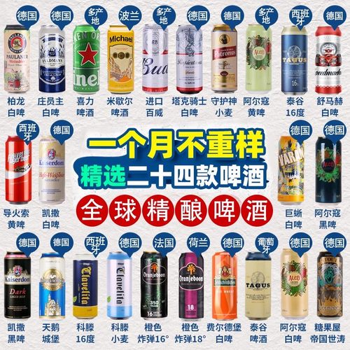 全球精酿组合500ml*24罐啤酒
