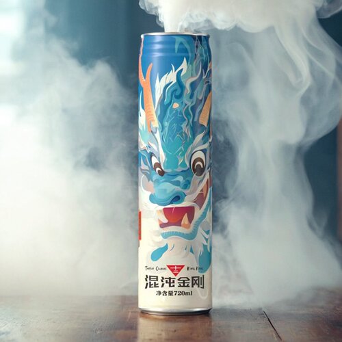 【国产】混沌金刚精酿白啤酒720ml*12罐国潮龙年啤酒大听装整箱