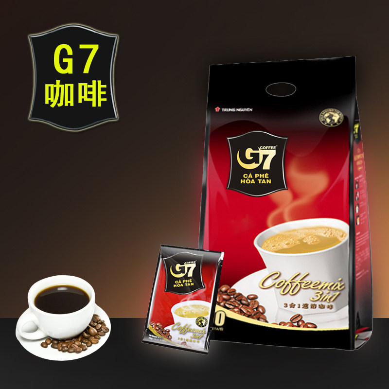 国际版G7中原g7三合一速溶咖啡粉800g装50小袋香甜美味淡雅丝滑