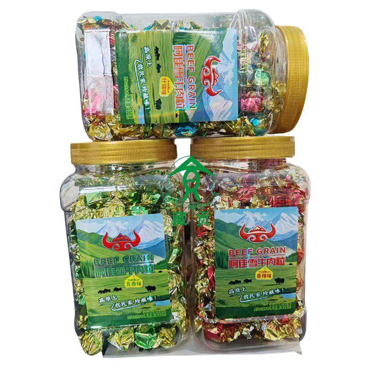 西藏特产阿佳雪牛肉粒牛肉干五香香辣什锦味高原零食独立包装252g