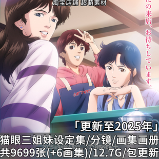 猫眼三姐妹设定集画集原稿分镜原画插画北条司画集画册图片素材