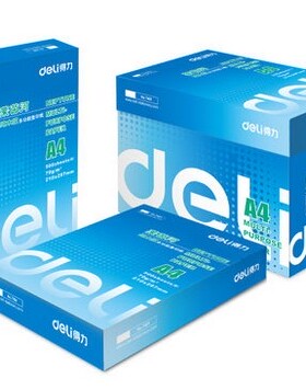 包邮得力复印纸7419莱茵河打印纸A4纸办公用纸整箱80g白纸草稿纸