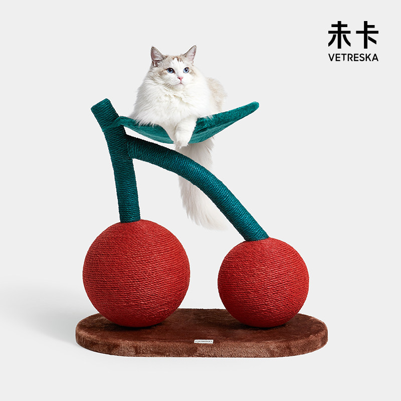 【作废】未卡樱桃猫爬架猫咪玩具黄麻耐磨大型猫爬柱猫咪用品