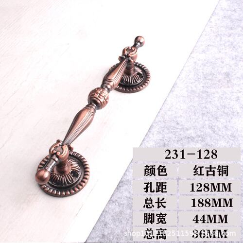 欧式仿古铜明装免打孔房门木门对开门移门阳台推拉门拉手大门W923
