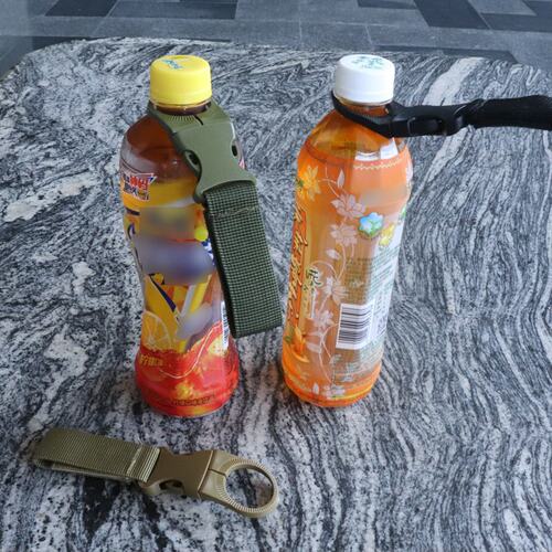户外战术尼龙饮料瓶织带挂多功能登山扣便携水瓶挂扣矿泉水夹S-51