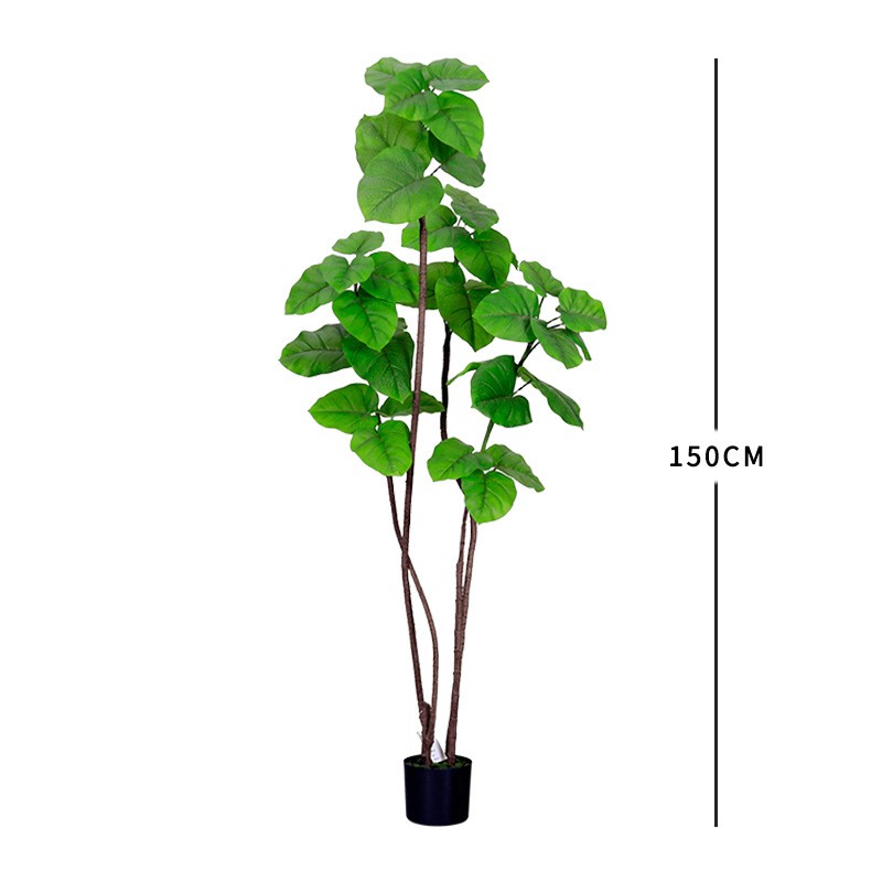 仿真绿植心叶榕琴叶爱心榕北欧风家居客厅落地植物盆栽橱窗造gd02