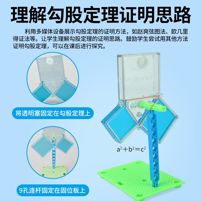 科教前沿勾股定理演示模型教具科学小实验器材小学生diy手工RF16