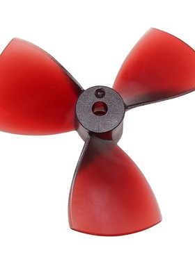 透明红三叶桨船模螺旋桨打窝船拖网船水下推进器80mm高强度PCDF17